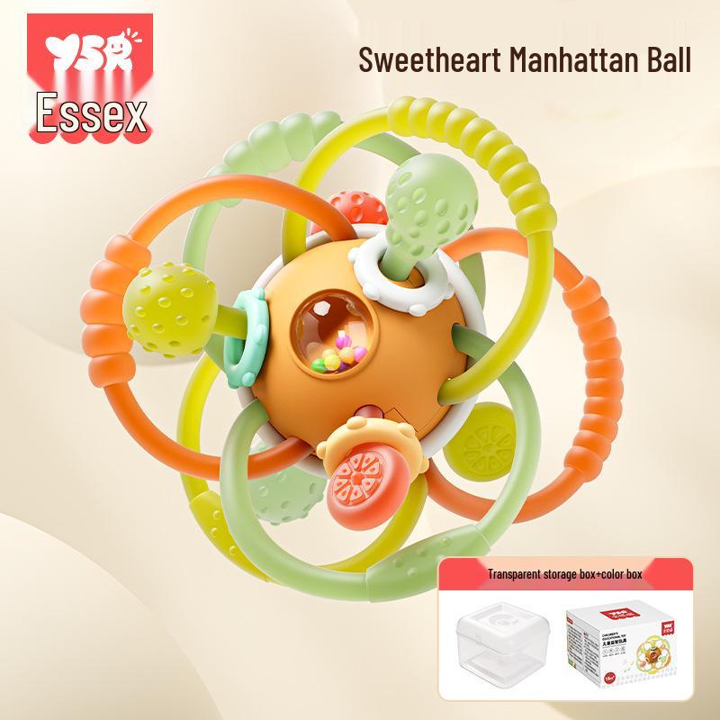 

Манхэттенский силиконовый прорезыватель-шарик для младенцев 0-1 год - Развивающая головоломка для прорезывания зубов 3-6 месяцев