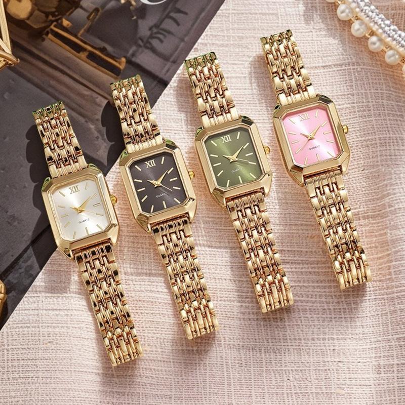Ladies Watch Light Luxury Just with Square Quartz Watch Simple Student Hand Watch