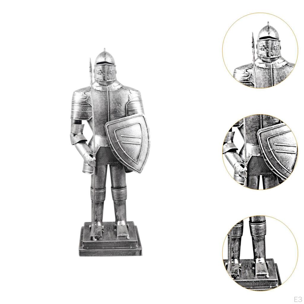 Vaktriddare Skrivbordsstaty 15,7 tum Hög för Hemmakontor Stadig Multifunktionell Samurajskulptur