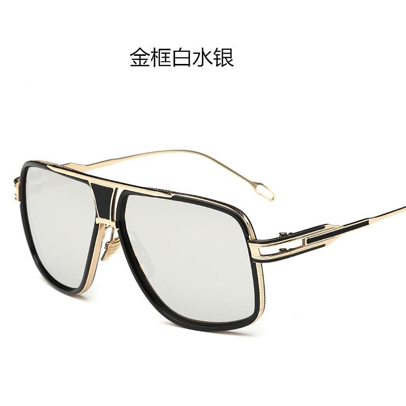 Elegant Flat Top Square Retro Vintage Big Oversized Aviator Sunglasses For Driving And Outdoor Sports