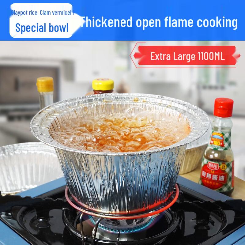 Disposable Round Aluminum Foil Bowls for Takeaway