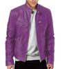 Mens Motorcycle Leather Jacket Slim Fit Short-Coat Lapel PU Jackets Autumn Zipper Stand Windproof Leather Coat Mens Clothing