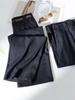 Spring New Silk Lyocell Denim Blue High-Waisted Casual Straight-Leg Pants