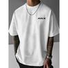 European Sizes Men'S Letter Car Pattern Round Neck T-Shirt, Racing Element Print Tee, Suitable for Car Enthusiasts' Casual Wear