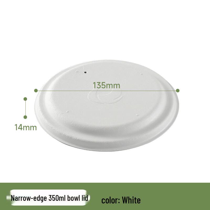 Yudefeng Biodegradable Sugarcane Pulp 350ml Soup Bowl with Lid