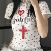 2025 Halloween Y2k Subculture Versatile Dark Necklace Long Wooden Cross Collarbone Chain Gothic Punk Accessories