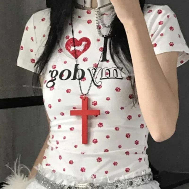 2025 Halloween Y2k Subculture Versatile Dark Necklace Long Wooden Cross Collarbone Chain Gothic Punk Accessories