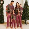 Family Casual Comfortable Long Sleeved Long Pants Christmas Printed Parent-child Set
