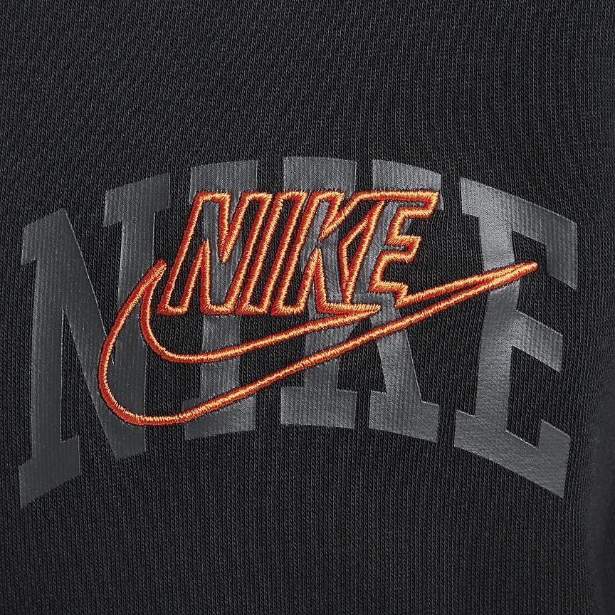 Nike Club Fleece Embroidered Logo Crew Neck Sweatshirt Men Tops Black FV4446-010