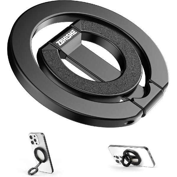 Magnetic Phone Ring for MagSafe Dual-Sided Magnetic Phone Grip Magnet Phone Stand Grip Compatible with iPhone 17/16/15/14/13 Pro Max Plus Mag Safe