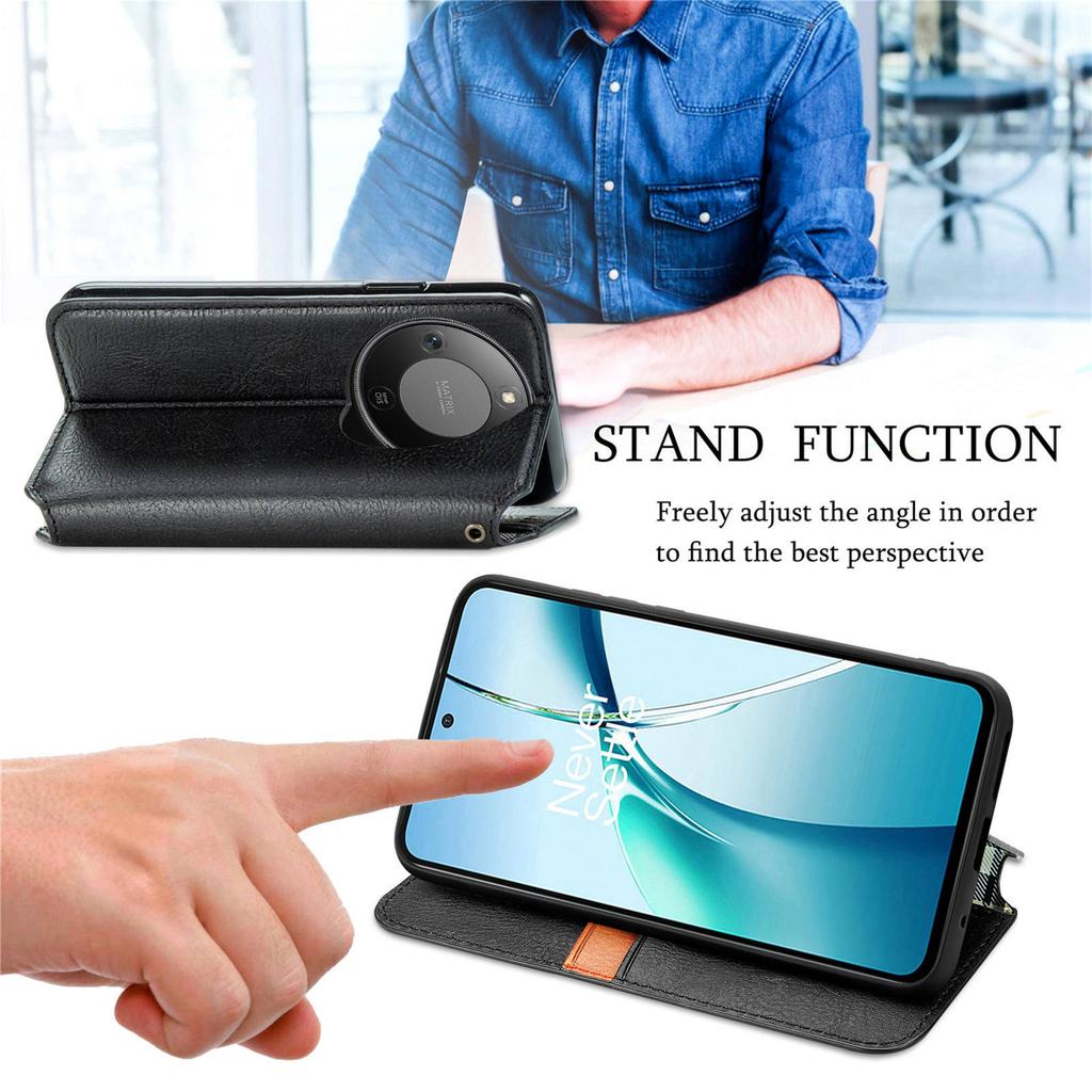 For Honor Magic8 Lite 5G/X9d 5G/X70 5G Case Rhombus Imprint PU Leather Wallet Phone Cover