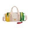 Blocking Design Color Kid Casual Single Shoulder Cylindrical Bag With Pendant