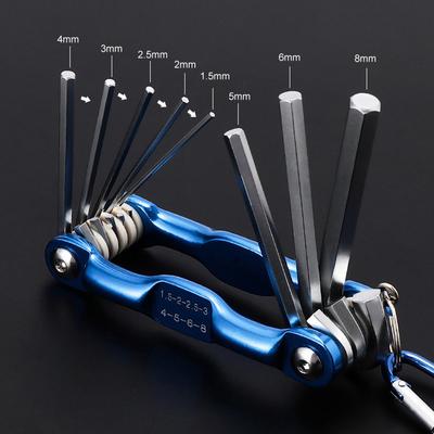 Klappbarer tragbarer Sechskantschlüsselsatz aus Metall, metrisch, Chave-Inbusschlüssel, Sechskantschraubendreher, Schraubenschlüssel, Handwerkzeug, Reparaturwerkzeuge