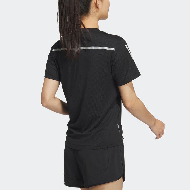 Adidas Own The Run Cooler T-Shirt Women Tops Black JF1477