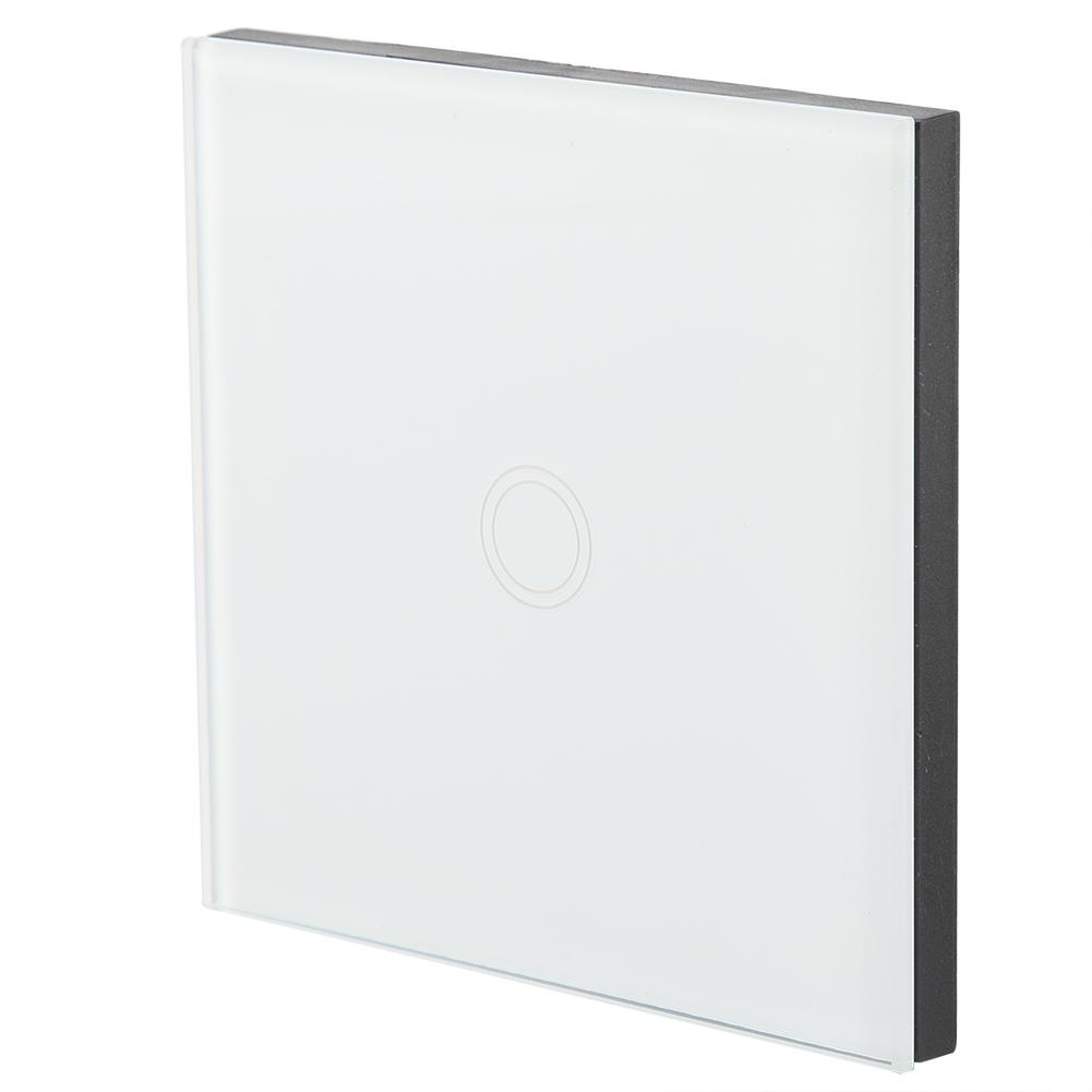 1-fach gehärtetes Glaspanel Smart Touch Schalter mit drahtloser Fernbedienung  (Weiß)