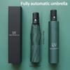 1PC Automatic Umbrella Sunscreen Sunshade Tri-fold Umbrella Folding UV Vinyl Sun Umbrella