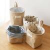 Cotton Linen Storage Hanging Bag - Over-the-Door Wall Desktop Organizer for Bathroom and Home