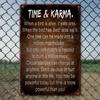 Vintage Metal Wall Poster Time Karma Motivational Decor for Office
