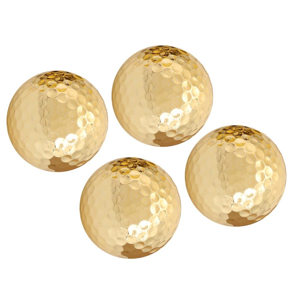 High Visibility Golden Golf Balls Golden Plating Gold Plating Golf Ball  Golf Clubs