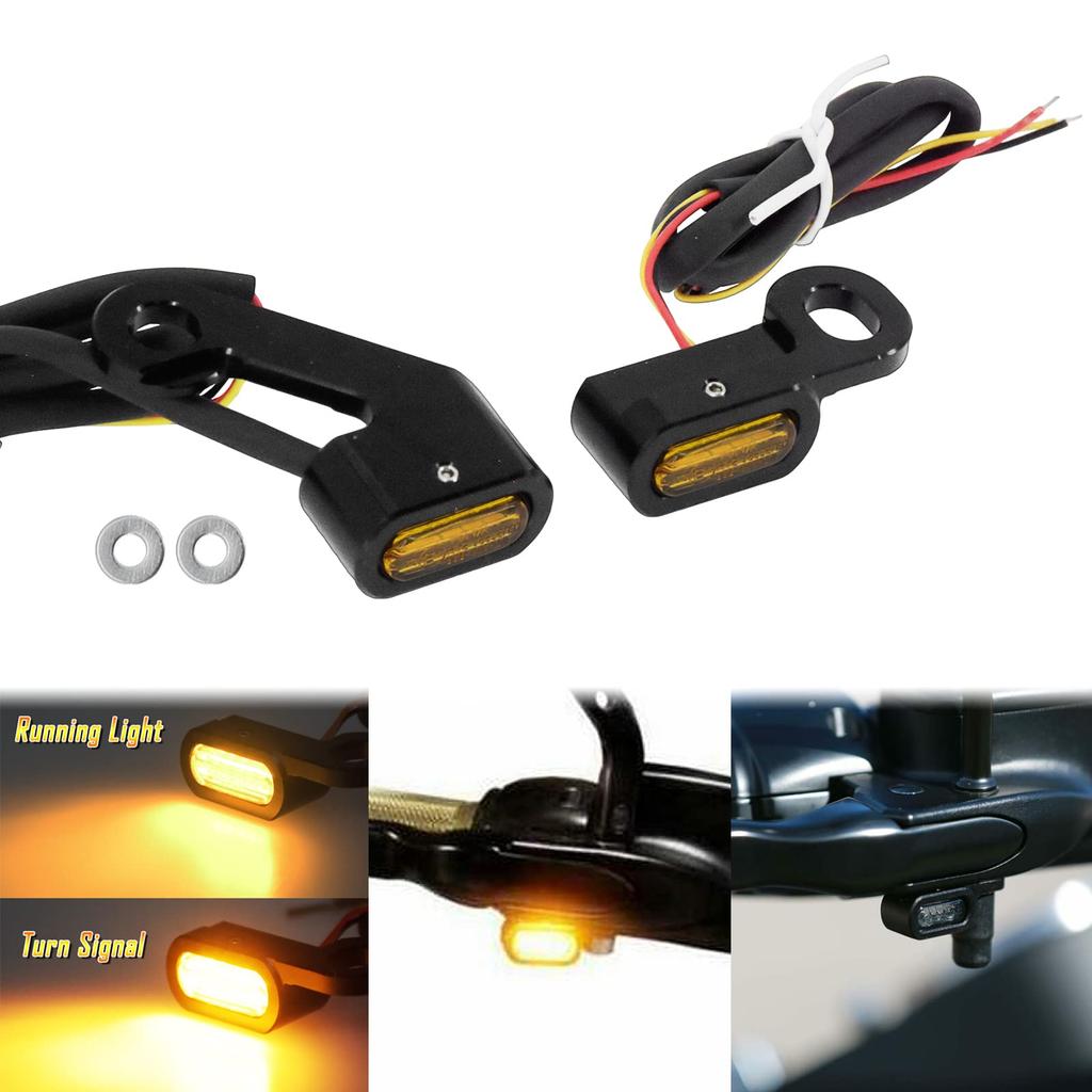 HCmotorku Motorcycle Turn Signal LED Mini Turn Signal Indicator Running