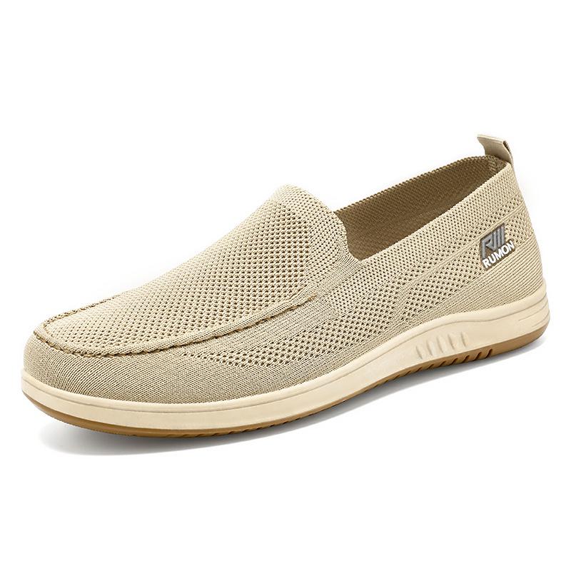 Men's Casual Fly-Knit Slip-On Mesh Shoes - Breathable and Odor-Resistant