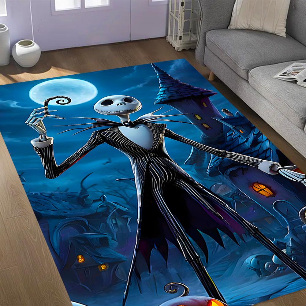 Tappeti Antiscivolo a Tema Nightmare Before Christmas - Decorazioni per la Casa in Poliestere, Adatti per Camere da Letto, Soggiorni, Ingressi, Studi e Decorazioni