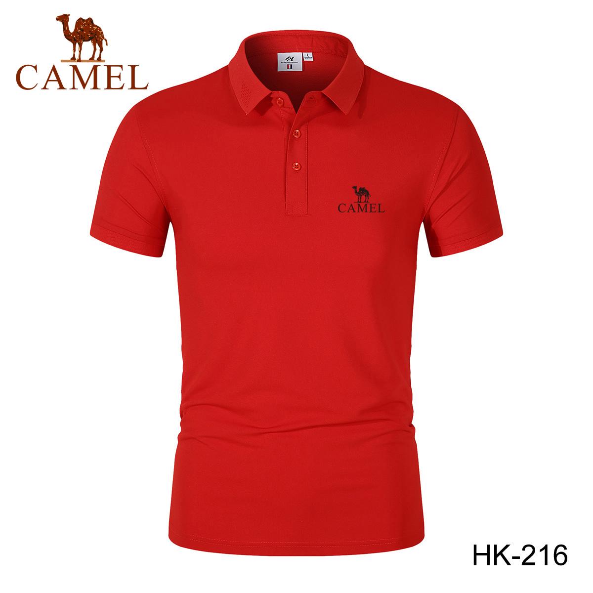 

Camel 2024 Летняя мужская новая влагоотводящая быстросохнущая однотонная рубашка-поло с вышивкой и воротником-поло 4XL красный