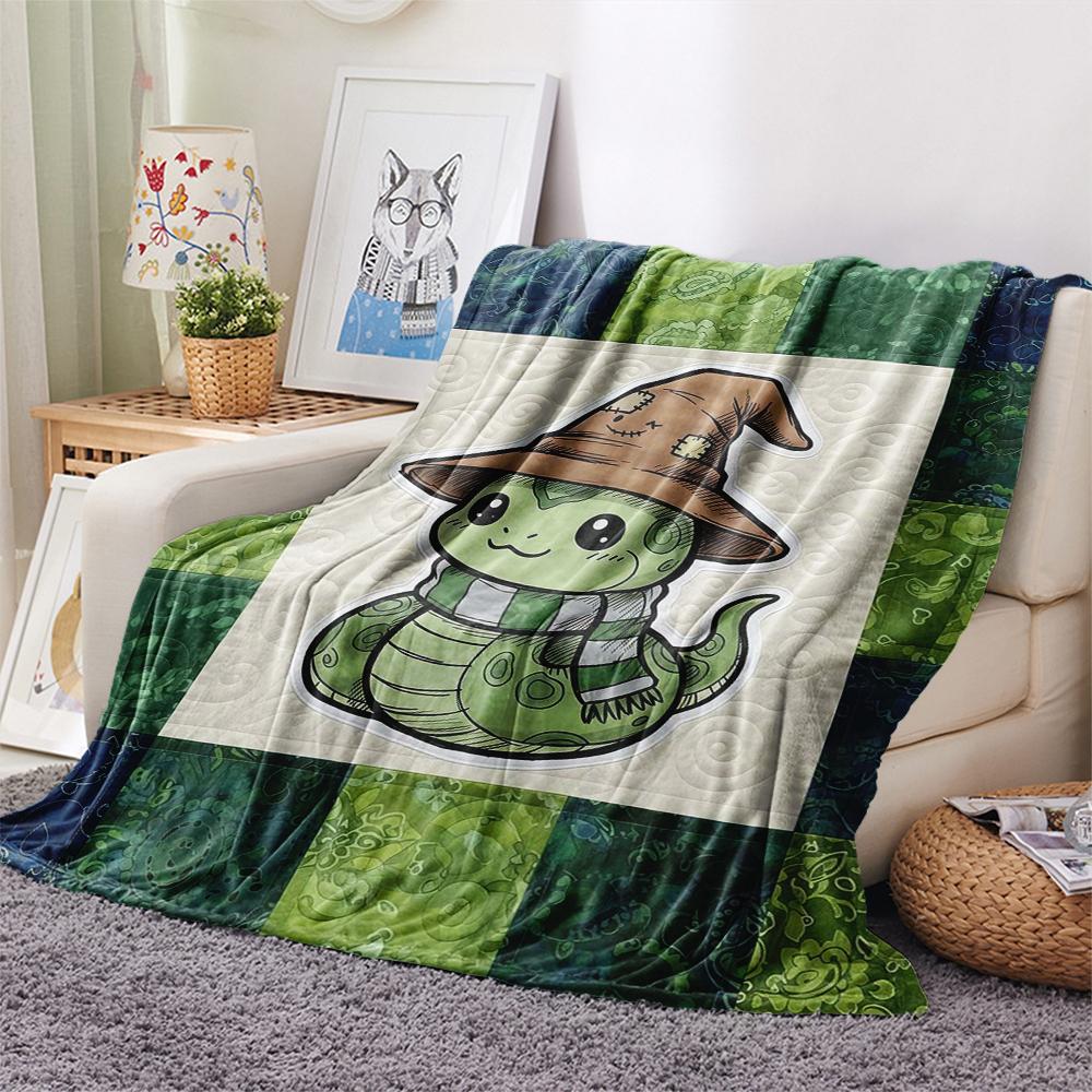 1 Manta de Franela con Estampado de Dibujos Animados, Alta Calidad, Cómoda para Todas las Estaciones, Decoración del Hogar, Calidez y Confort, Perfecta para Regalo de Navidad o Cumpleaños