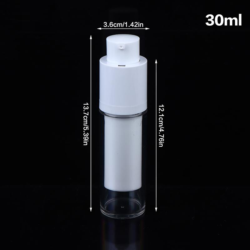 15/30/50Ml Vacuum Pump Bottles Frosted Clear Round Lotion Foundation Jar Rotating Lifting Lid Empty Travel Cosmetic Dispenser