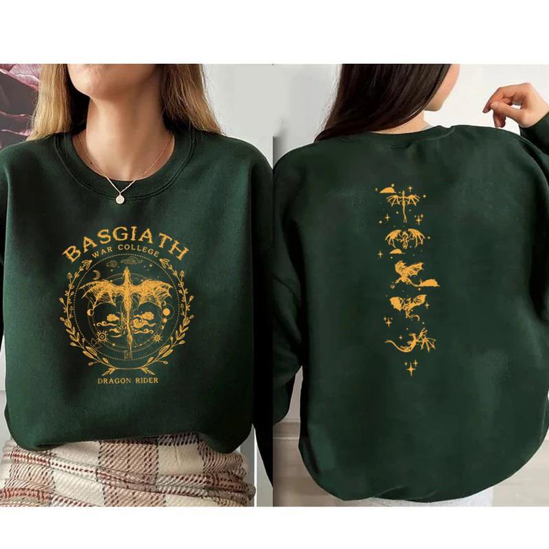 Gold Dragon Fourth Wing Sweatshirt Hoodies