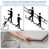 5Pcs Stainless Steel Handrail Bracket Wall Mounted Support for Stair Rail Hotel Gym Restaurant Office Handrail Bracket