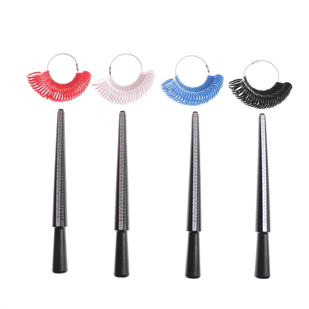 1Set Ring Size Stick Mandrel Finger Gauge Ring Jewelry Measuring Sizes Tool