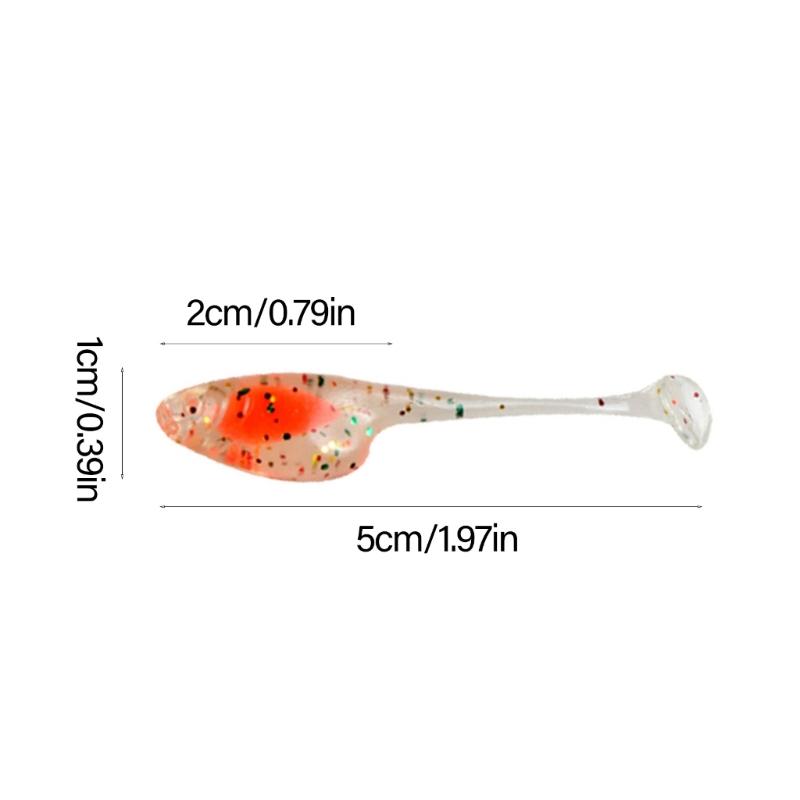 25Pcs Paddle Tail Swimbaits Artificial Worm Baits T Tail Swim Baits for Freshwater Saltwater Soft Fishing Lures