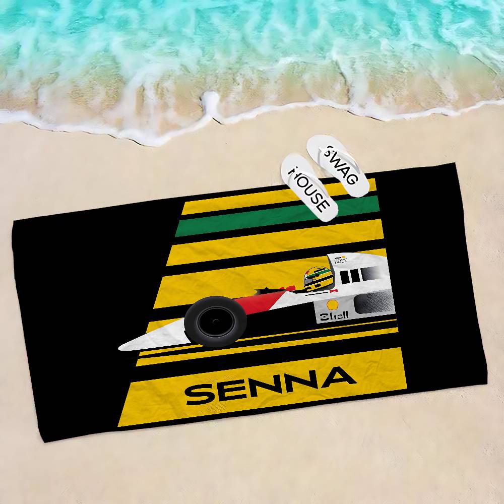 A-Ayrtons S-Sennas Logo Beach Towel Colorful Bath Towels for Girl Microfiber Quick Dry Custom Sand Free Beach Yoga Spa Gym Pool