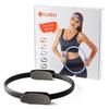 YUREN Anel de Pilates Anel de Treino Equipamento de Treino de Yoga para Exercícios Treino Muscular Leve Portátil Fibra de Vidro Cinza Antiderrapante