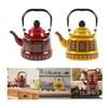 2.5L Tea Coffee Pot Kettle with Lid Pouring Cooking Water Retro Water Pot Enamel Teapot for Household Kitchen Hotel Restaurant