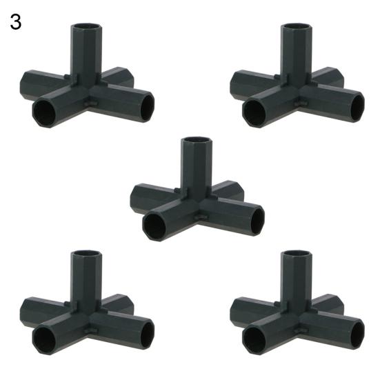 5Pcs Plastic 16mm 3/4/5 Ways Hose Connector DIY Assemble Rack Tube Joint Adaptor