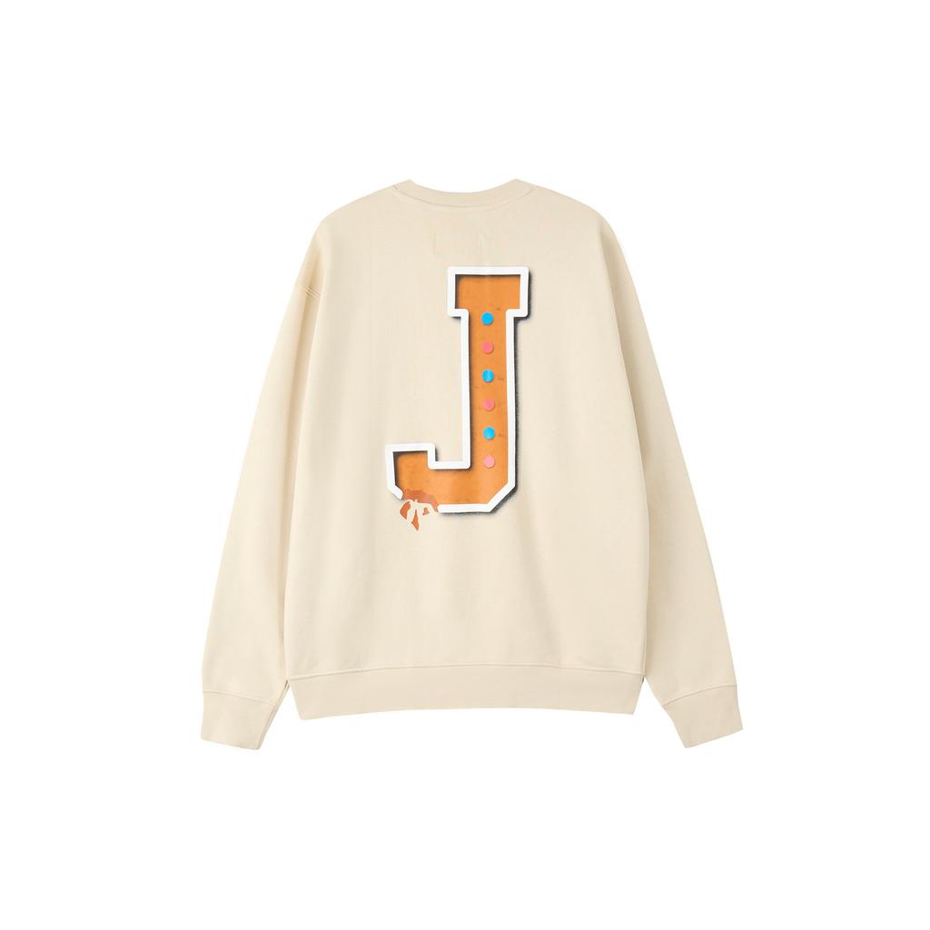 Jordan Logo Print Fleece Crew Neck Sweatshirt Men Sweatshirt Light-Yellow FD0594-206
