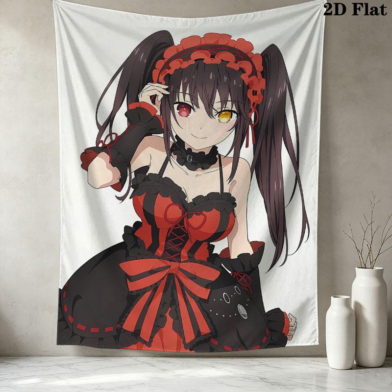 Kurumi Wall Tapestry Aesthetic Wall Hanging Printed Fabric Blanket Decorative Tapestries For Bedroom Living Room Home Decor