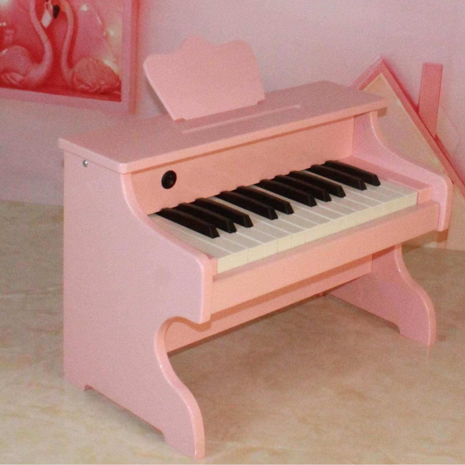 Kids 25-Key Wooden Toy Piano - Portable Musical Instrument for Ages 1-10