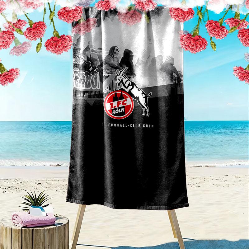 Asciugamano da Spiaggia Stampato Köln FC, Grande Morbido Asciugatura Rapida per Spiaggia Campeggio Nuoto