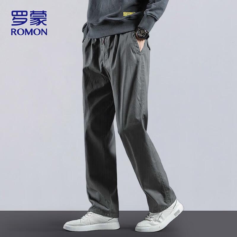 ROMON Men s Straight-Leg Casual Business Pants 2XL