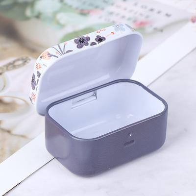 Mini Flower Tin Bibelot Pudełko na monety Etui na biżuterię Blaszany mały kwiatowy