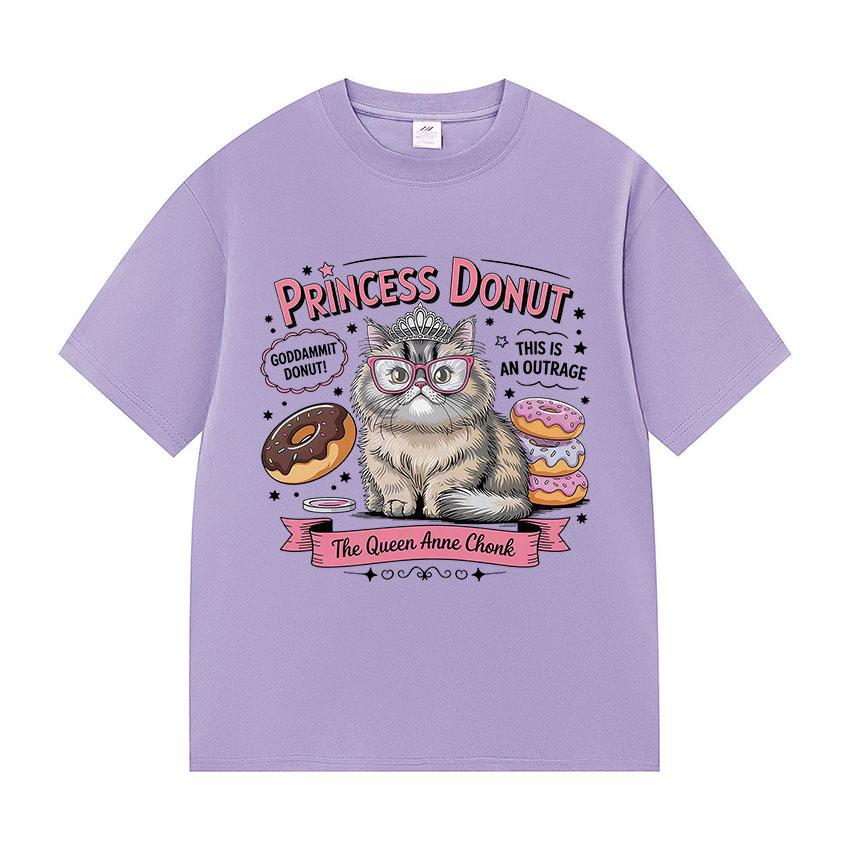 Princess Donut Dungeon Funny Graphic Tshirts Unisexs Women Cute Gamer Cat 100 Cotton T Shirt Summer ONeck Short Sleeve T Shirts