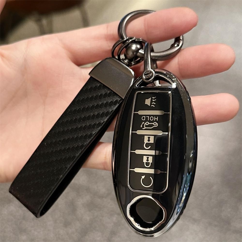 

Чехол для брелока для ключей автомобиля Nissan, корпус, брелок, аксессуары для Altima Sentra Rogue Pathfinder Murano Armada Maxima Versa чёрный