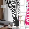 Djurrandigt Zebra Hjärtformat Tyllgardiner För Vardagsrum Genomskinlig Gardin Sovrum Voile Dekorativa Fönsterbehandlingar