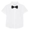 Boys' Short-Sleeve White Shirt for Summer & Performance