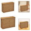 Basket Keeps Contents Dust with Flip Lid And Textured PP Material Serves As Organizer Magazine Rack