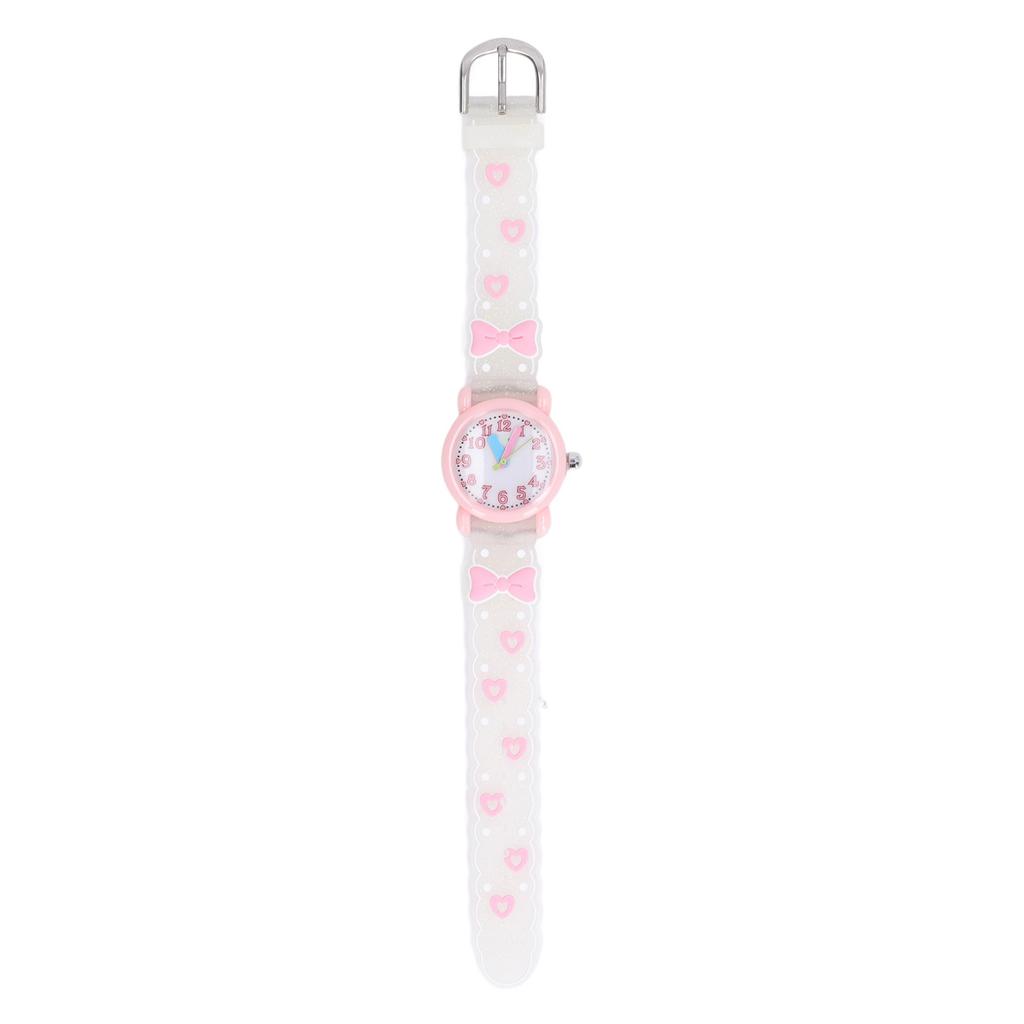Girls 3D Watch Toys Clear Scale Cute Bow Decoration 3D Cartoon Waterproof Watches for 3 To 10 Years