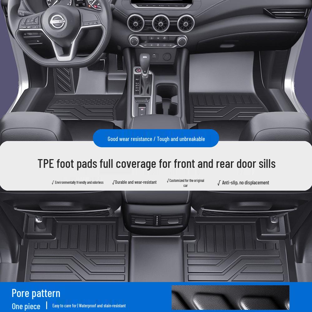 Compatible TPE Floor Mats & Door Sill Covers for Nissan N6, N7, Qashqai, Terra, Altima, Pathfinder, Kicks, Navara